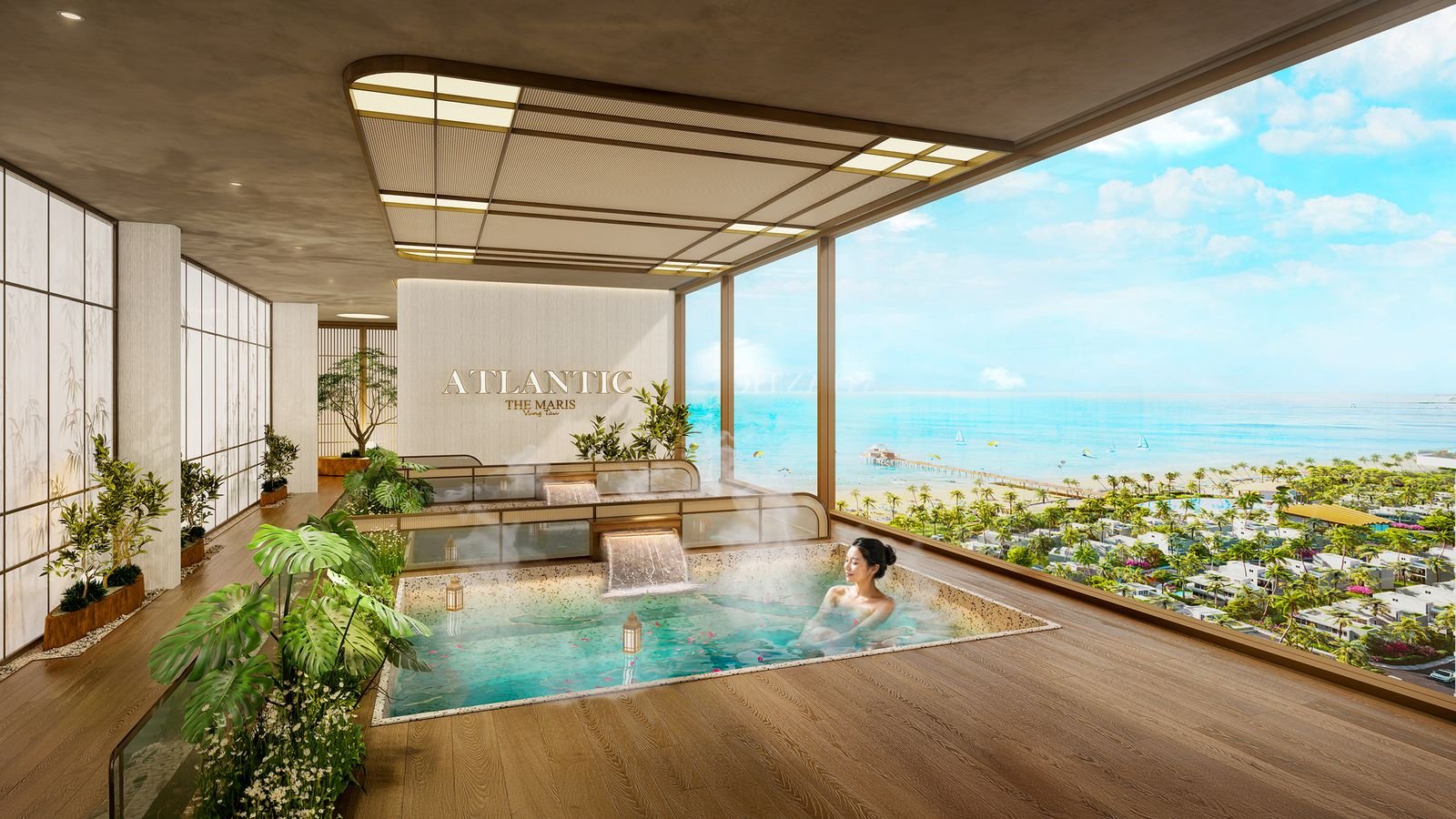 Hồ Onsen nước biển ấm